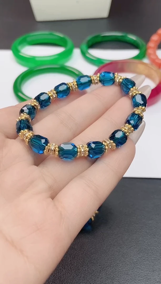 无非金属    蓝祖祖  刻面款 气质 手链