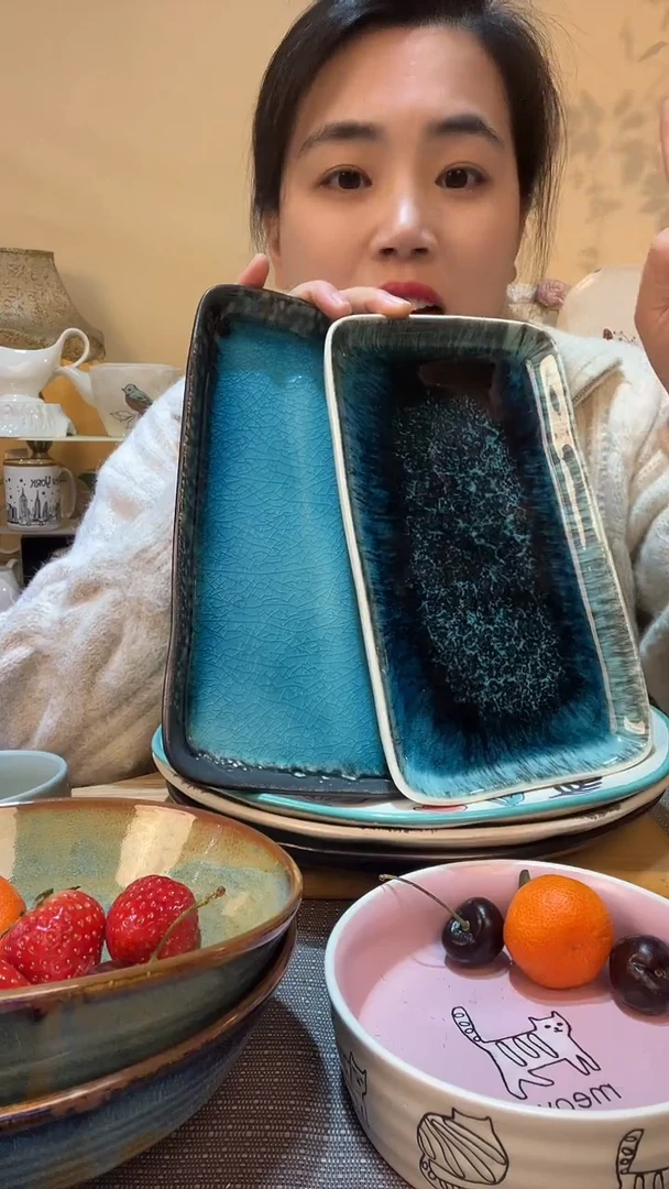 【闪购商品】瓷片微瑕 2个9.5英寸异形长盘 介意勿拍