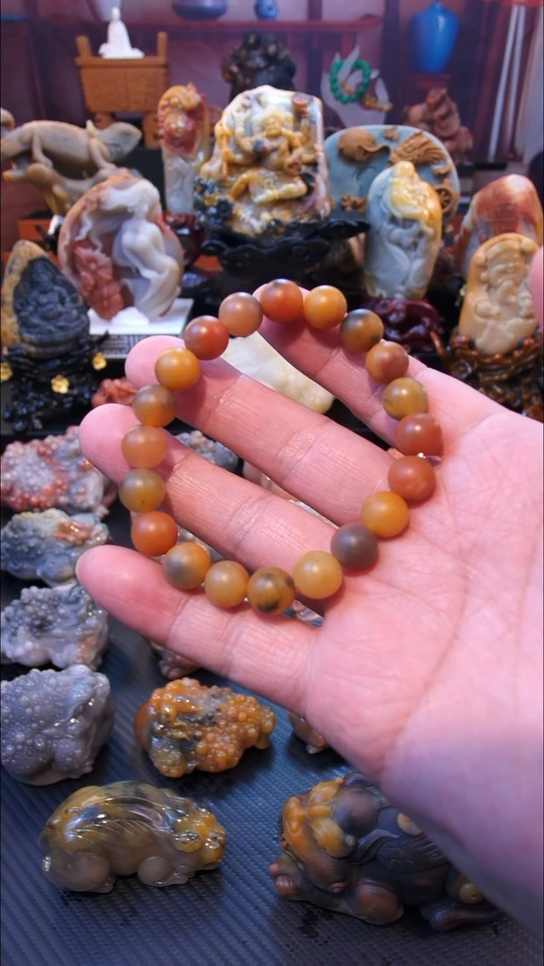 未镶嵌石英岩玉手饰手串卡10磨砂