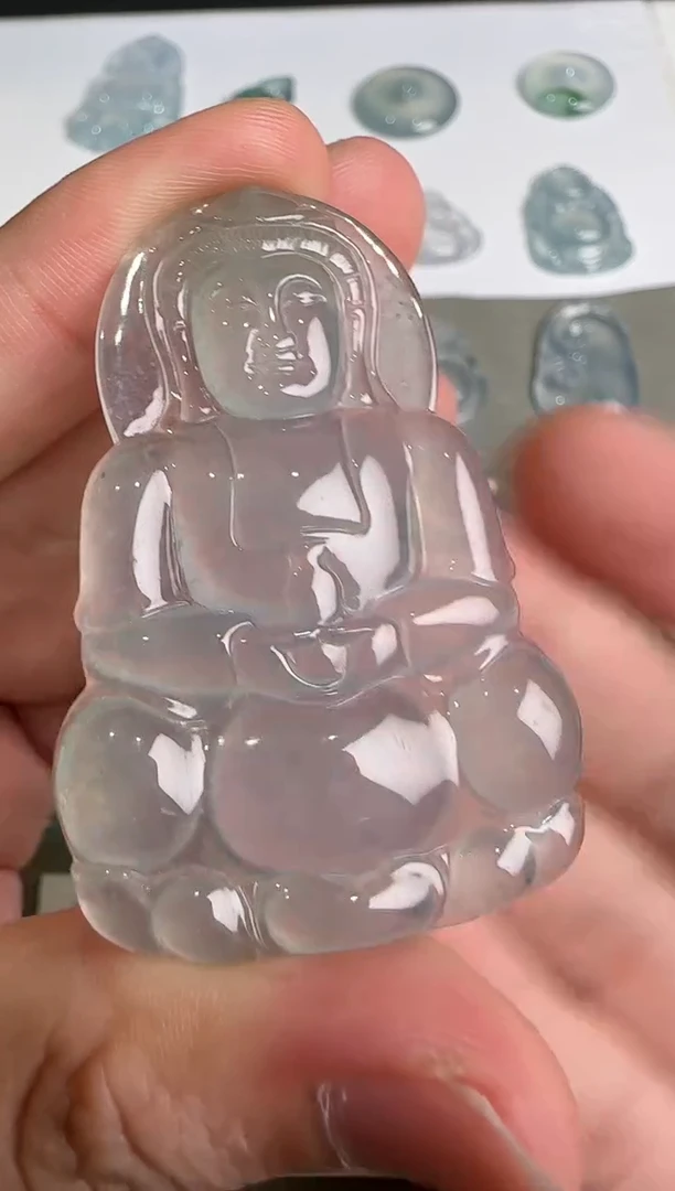 翡翠未镶嵌吊坠(不含链)观音