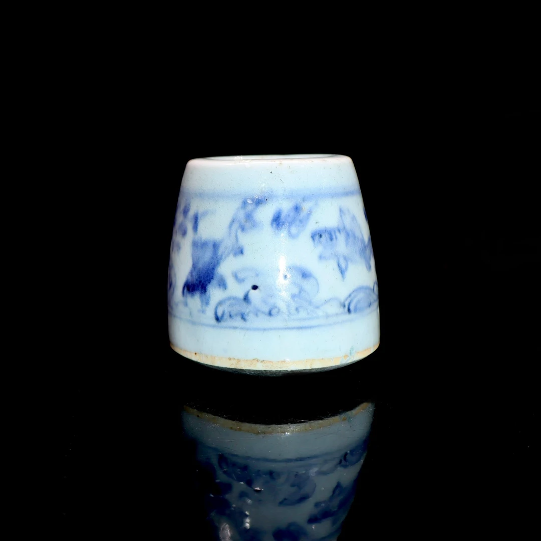 53:明晚期青花鱼藻纹器具