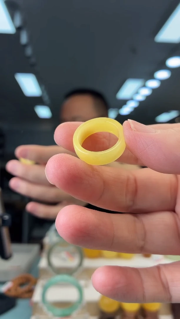 未镶嵌琥珀戒指豆*戒指