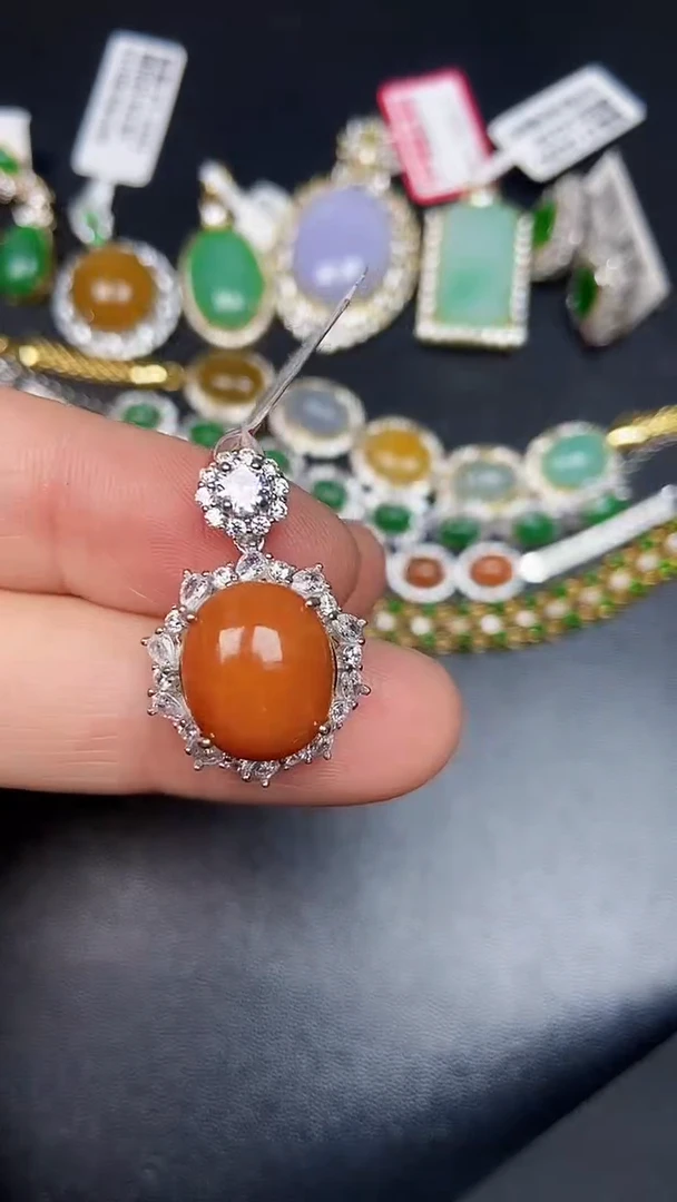 银S925镶嵌戒指翡翠3190