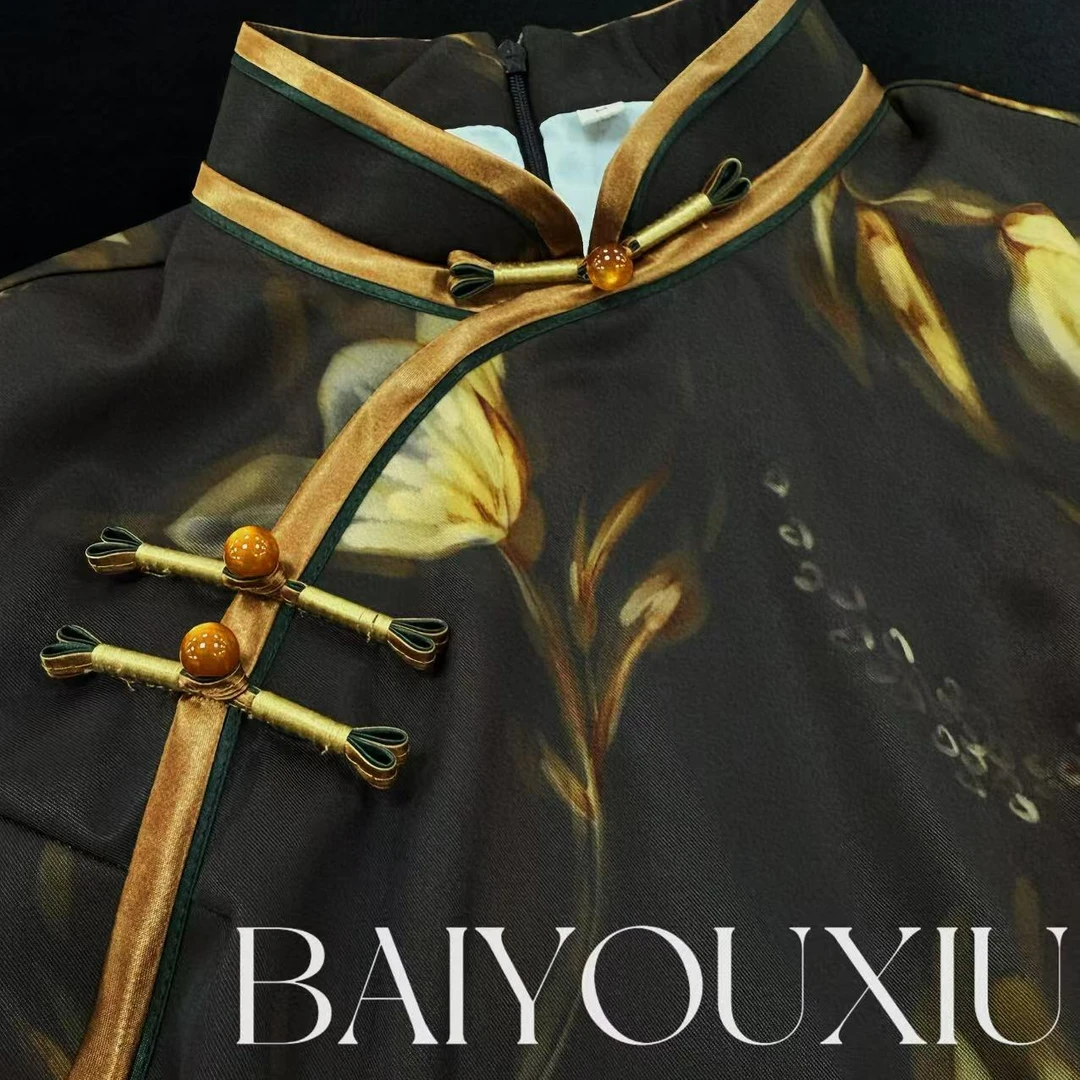 3528白幼秀【港款】新款2025复古时尚优雅中式立领港风旗袍