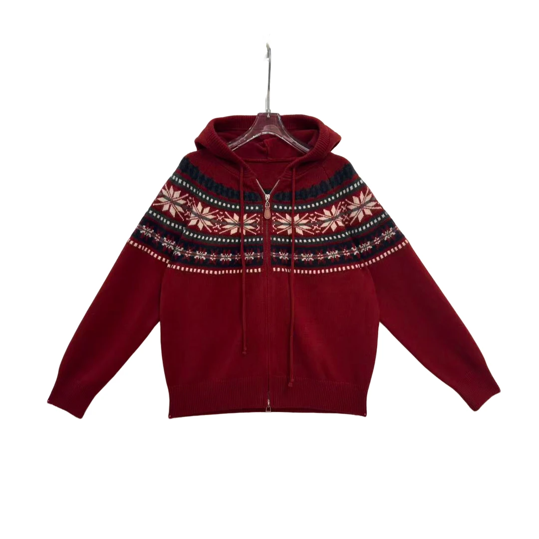 桐然精选203#冬季新款甜美风时尚休闲百搭减龄针织连帽针织毛衣