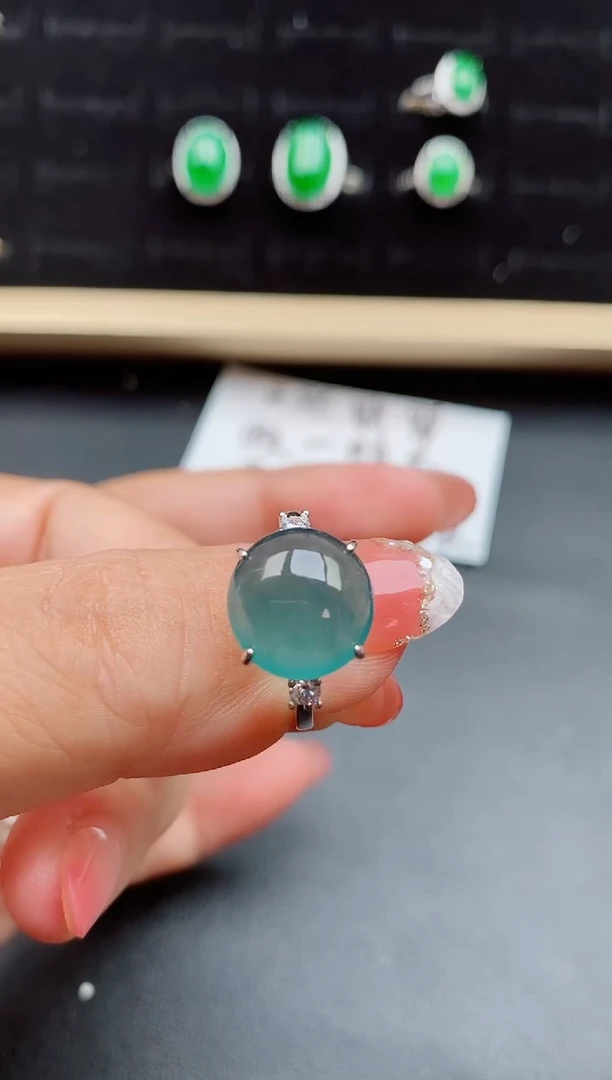 【闪购商品】翡翠戒指银S925镶嵌50800