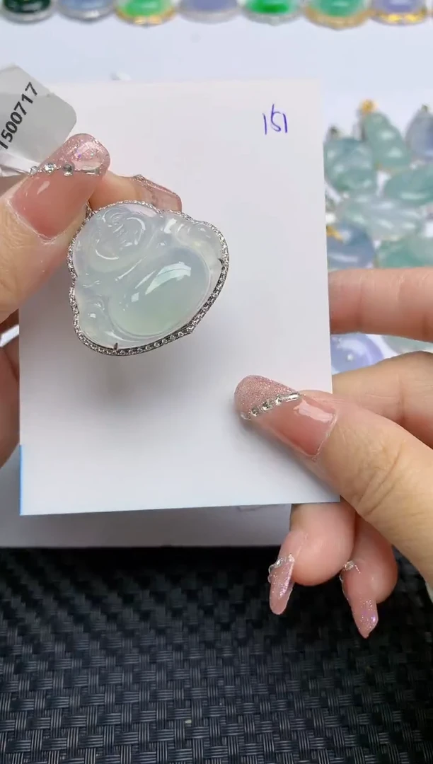 【闪购商品】翡翠颈饰18K金镶嵌天然A货翡翠 152