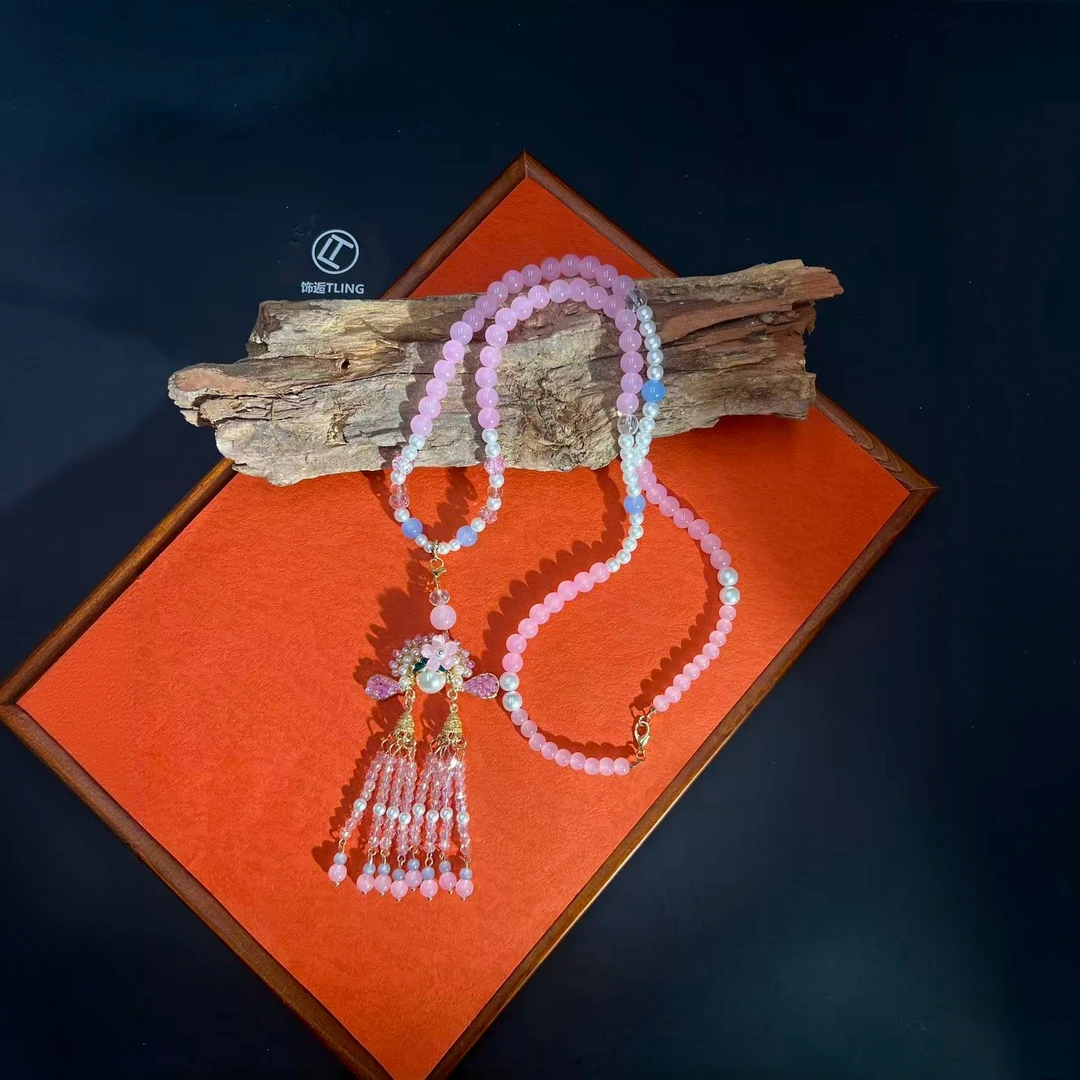 L008新中式古风粉紫色二次元刀马旦璎珞