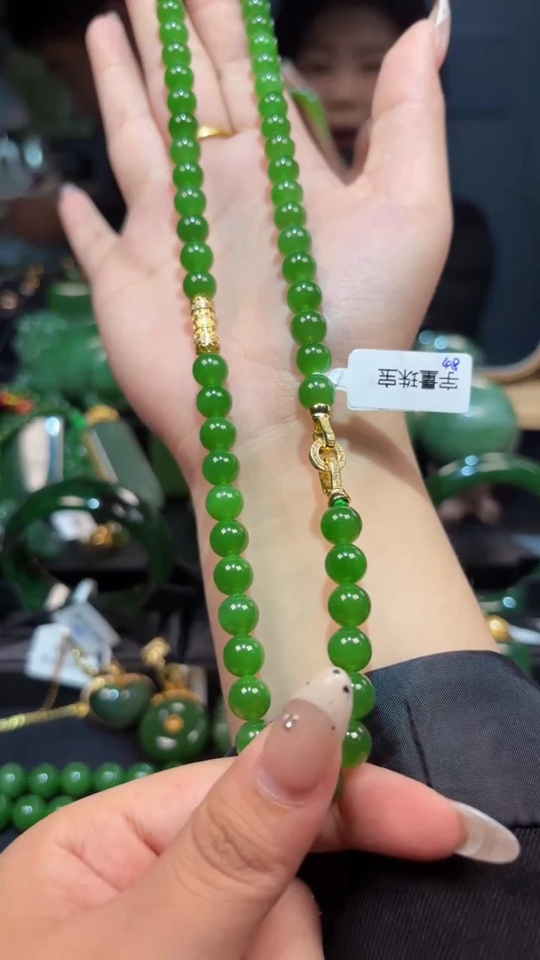 【闪购商品】和田玉（碧玉）颈饰银S925镶嵌1