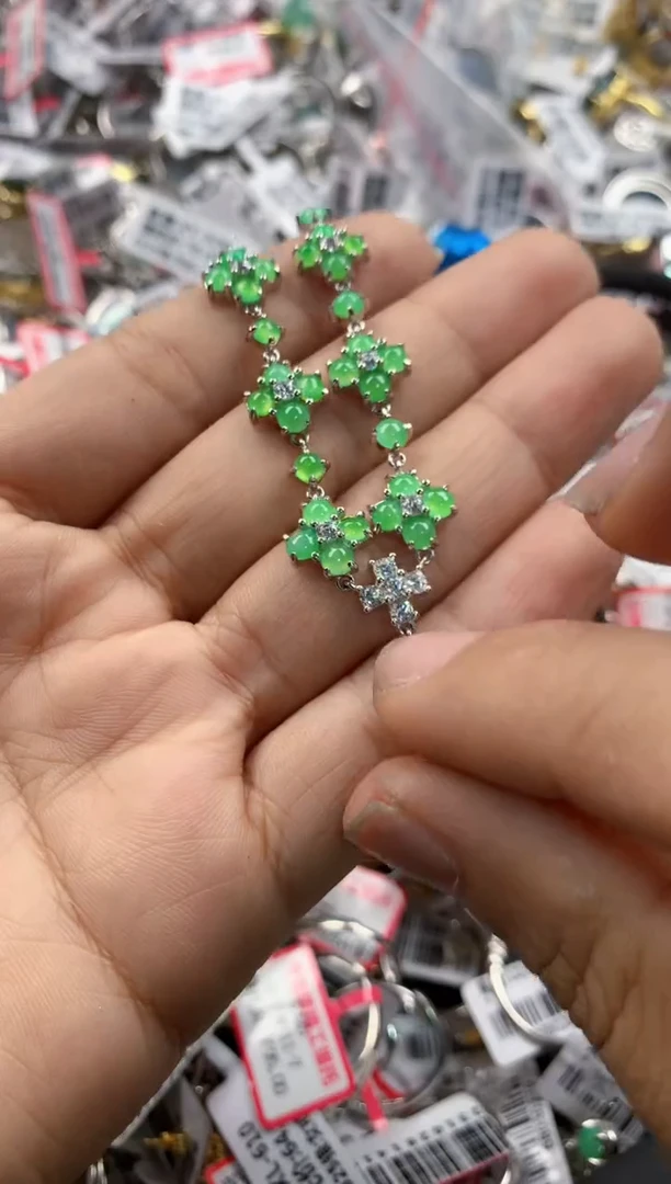 银S925镶嵌戒指翡翠11     1