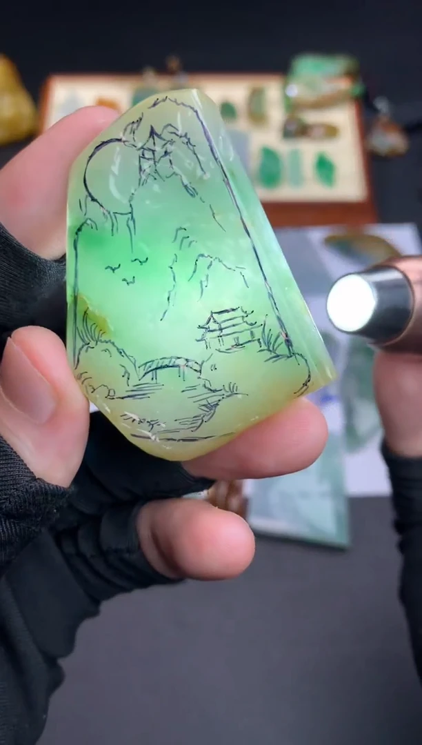 定制翡翠未镶嵌天然翡翠裸石 （含工费）