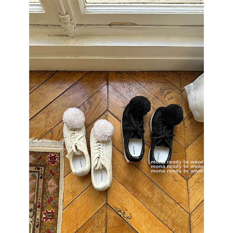 【Mona张绮贤】MONA 复古拼接设计黑白色运动鞋 O125P03921