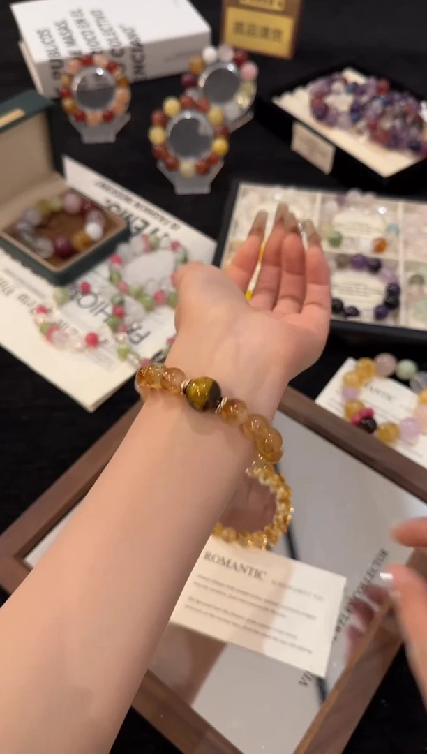 未镶嵌手链水晶黄塔晶x3245