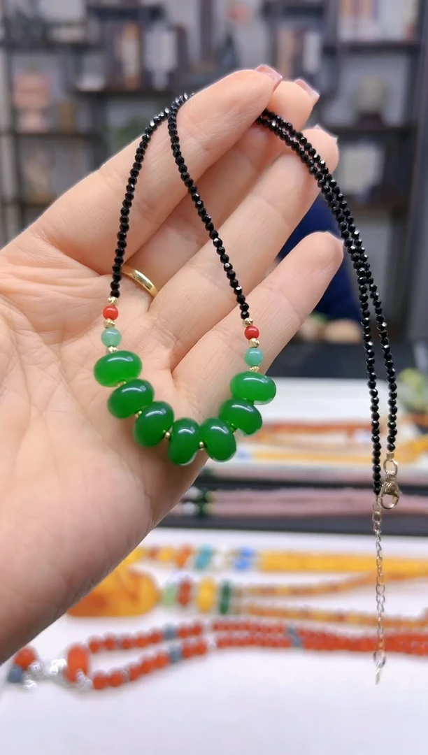 【闪购商品】翡翠颈饰未镶嵌DIY款X365