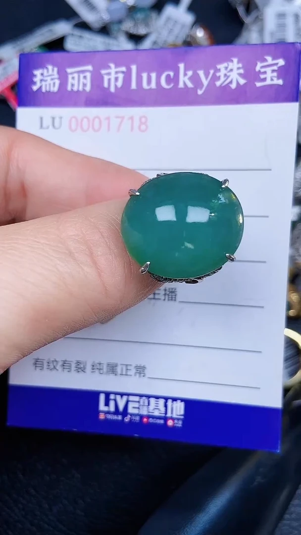 颈饰银S925镶嵌翡翠1718