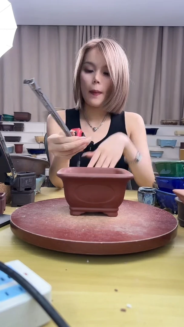 紫砂花盆紫砂花盆微瑕