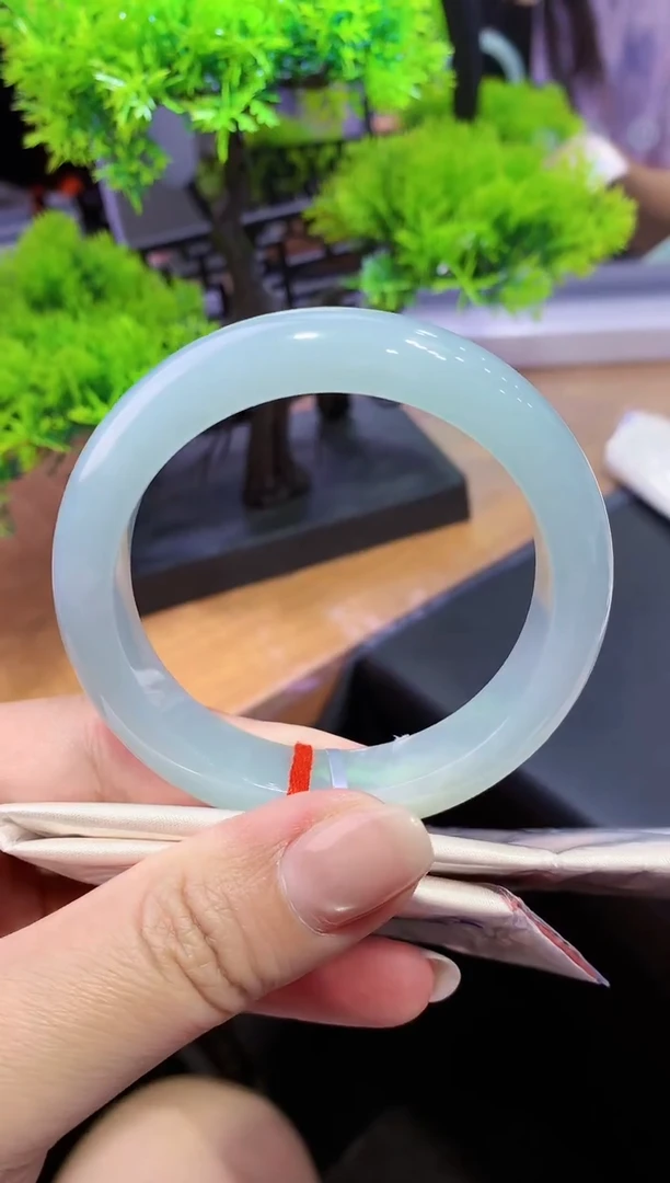 未镶嵌手镯翡翠-k52  天然缅甸A货翡翠55.2正圈