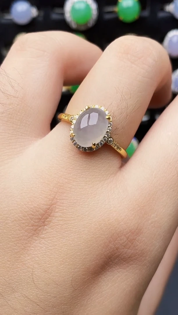 银S925镶嵌戒指翡翠0209