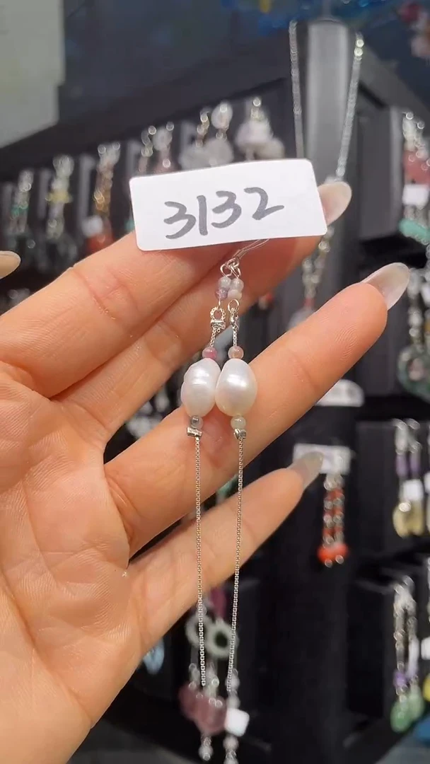 银S925镶嵌耳饰紫晶喜欢拍