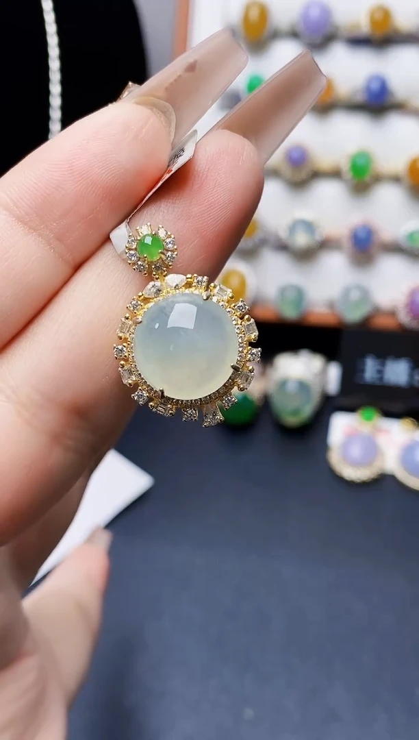 银S925镶嵌戒指翡翠1465