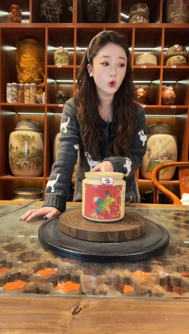 罐李旭泽作品白泥小茶罐@34