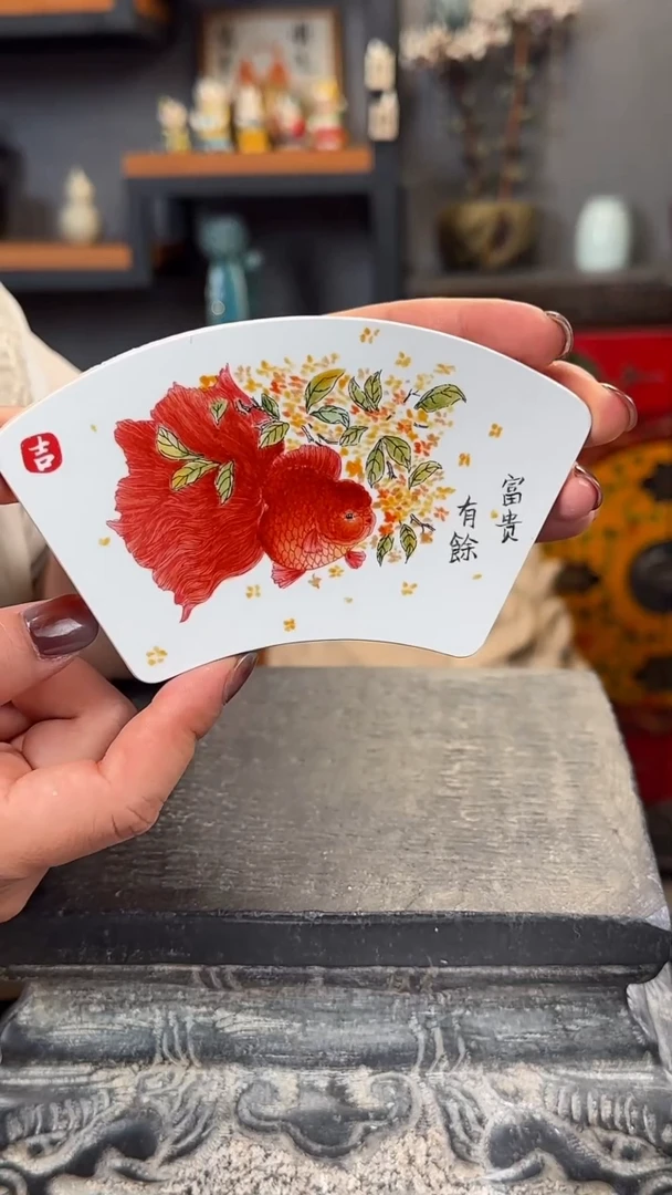 陶瓷釉上彩瓷片杯垫