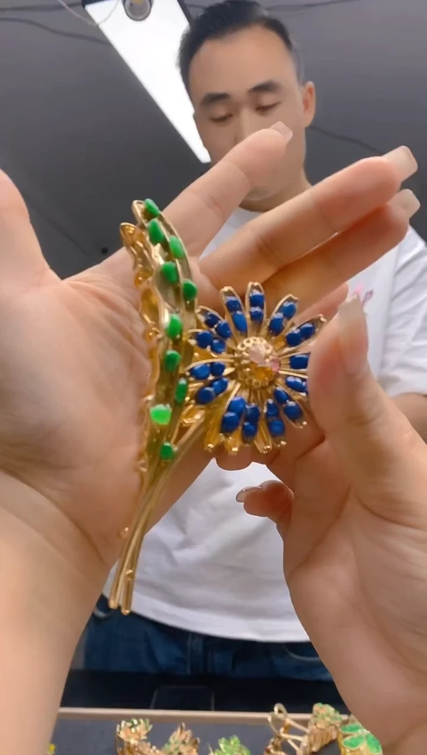 【闪购商品】翡翠耳饰合金428翡翠发簪