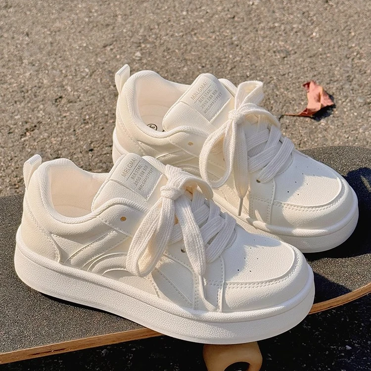 Moleubak配裙子小白鞋女2025新款鞋子女潮百搭厚底休闲运动板鞋