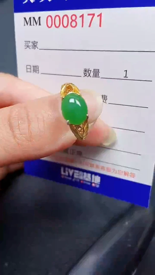 翡翠银S925镶嵌颈饰8171