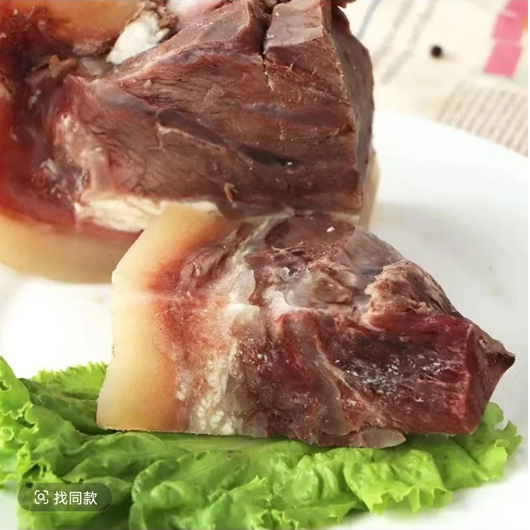 正宗小黄牛牛头肉 国产去骨带皮牛脸肉 新鲜现煮4斤 京东冷链发货