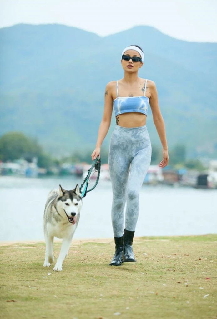 2LULU版九分瑜伽裤扎染女防晒