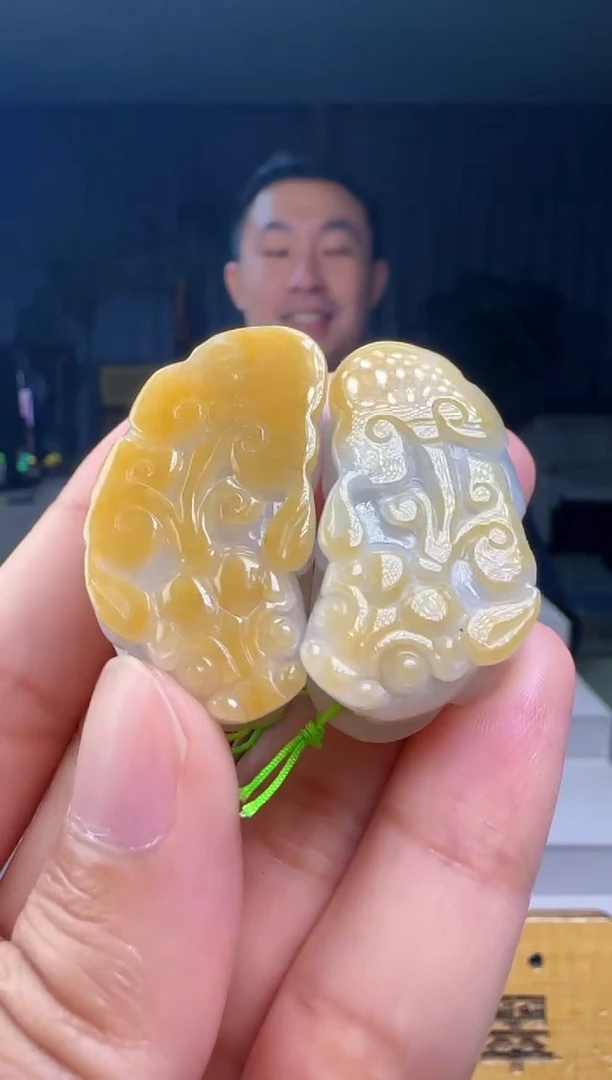 颈饰未镶嵌翡翠一对XM@@60B7J18937