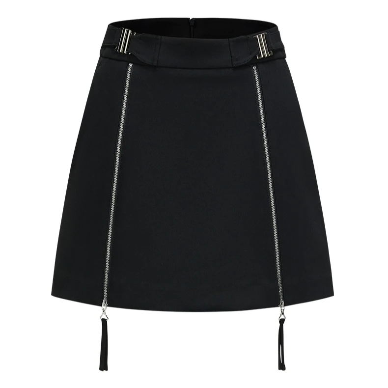 【商场同款】高腰半身裙新款纯色设计感短裙女Y207108088