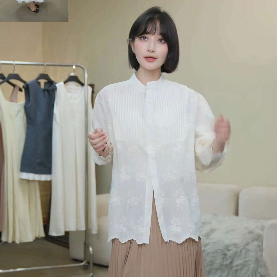 【BILU VTG】139|刺绣提花打揽重工衬衫BL2025436
