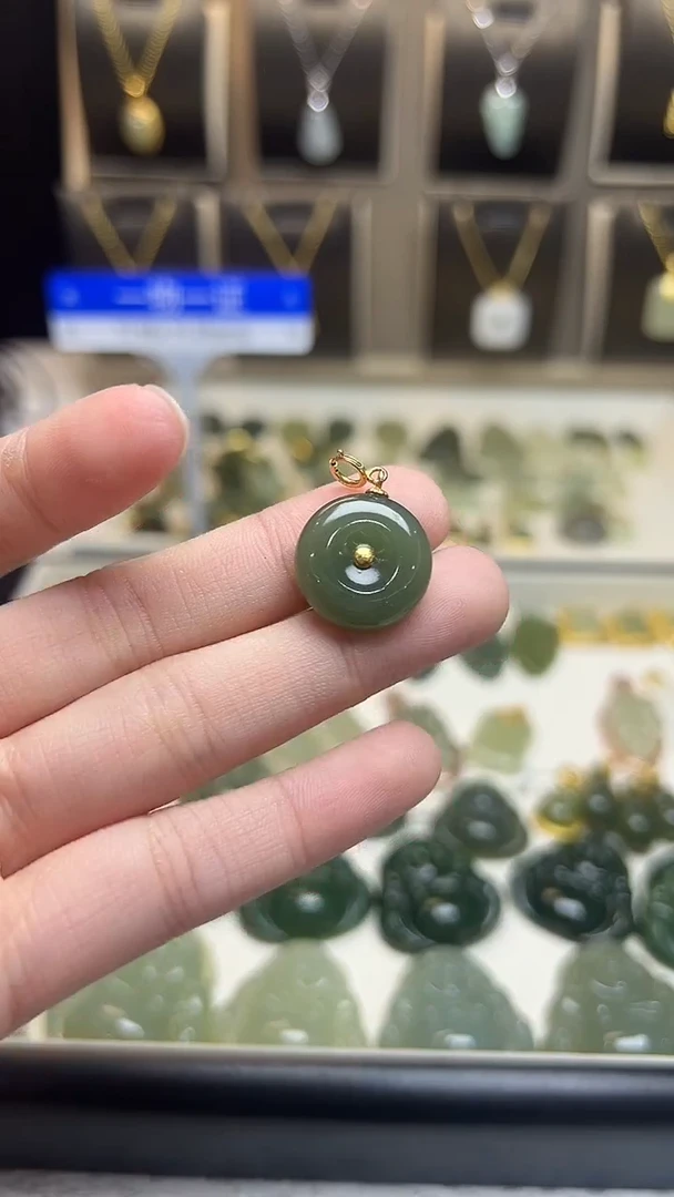吊坠(不含链)银S925镶嵌和田玉吊坠(不含链) 银S925镶嵌 和田玉
