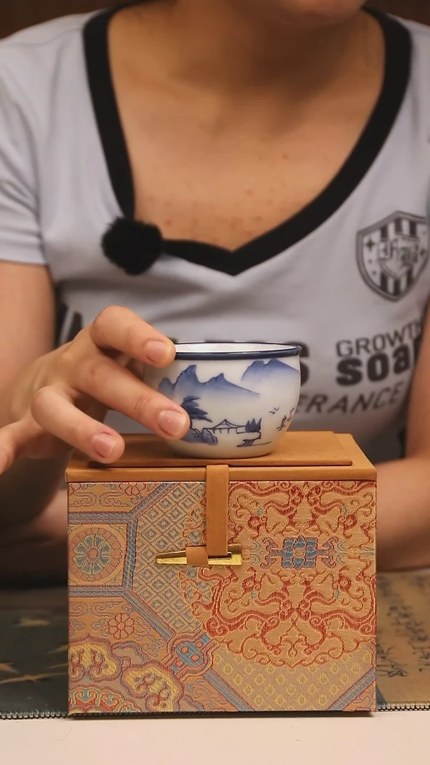 景德镇高温瓷缸杯江南水乡