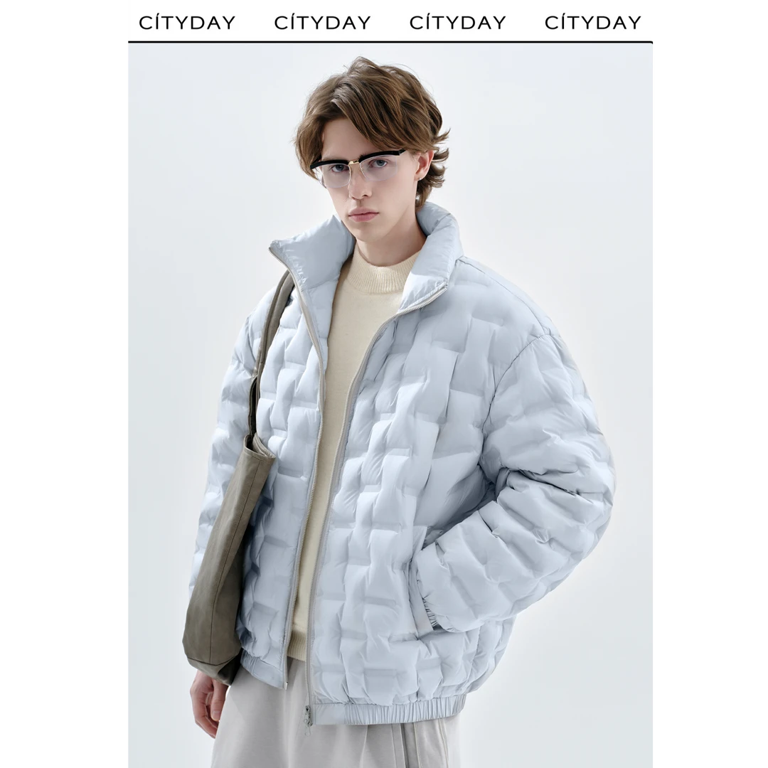 City Day【楠哥】冰蓝天使 云梯骨位新概念充绒男装羽绒服 990977