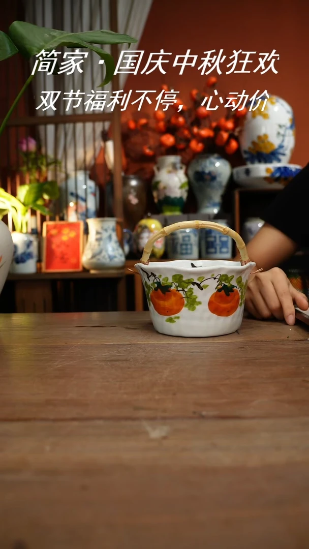 【简家甄选】景德镇设计师釉下手绘陶瓷