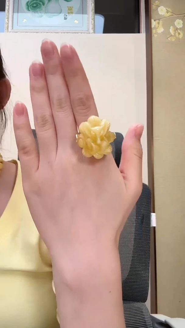 未镶嵌琥珀戒指戒指