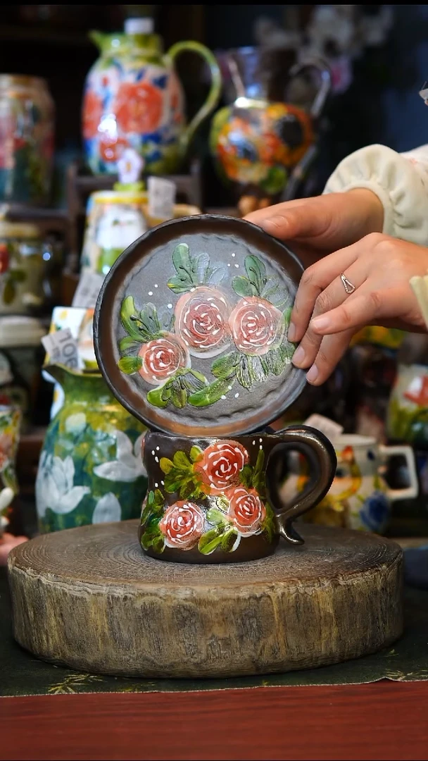 陶瓷124景德镇手工手绘釉下彩