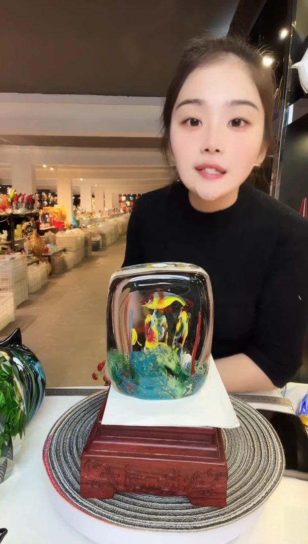 【闪购商品】茶盏琉璃摆件家居摆件