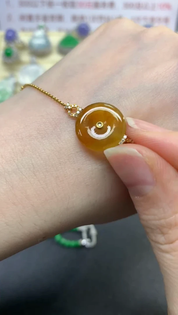 18K金镶嵌手链翡翠手链|2500+250