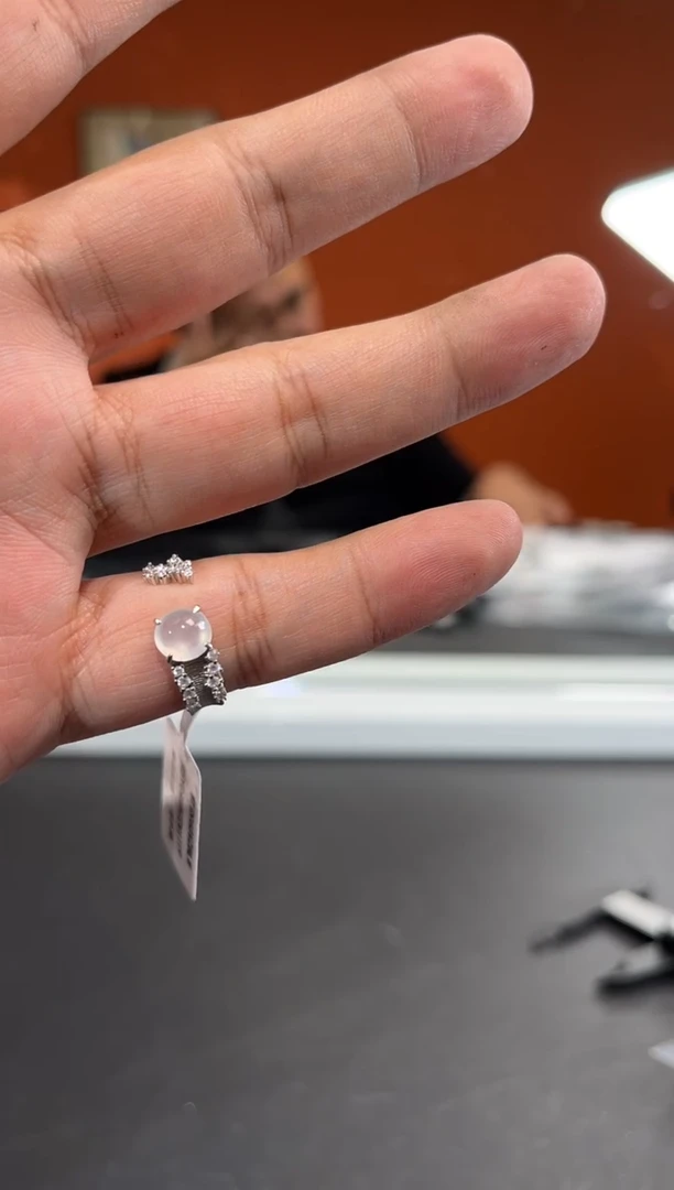 银S925镶嵌挂件翡翠003845R