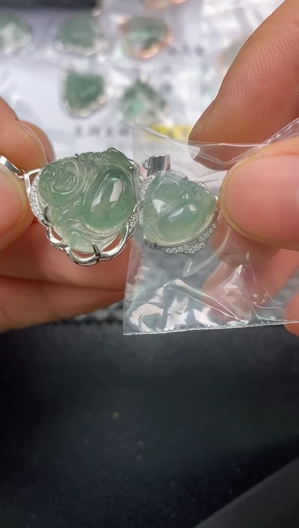 【闪购商品】翡翠颈饰银S925镶嵌挂件