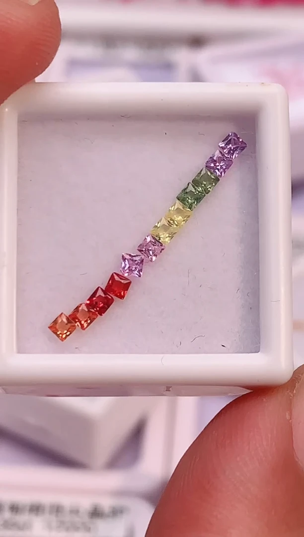 裸石蓝宝石299一组天然蓝宝石