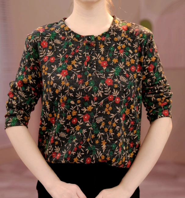 Y1558[高品质]气质优雅时尚衬衫遮肚子显瘦小衫