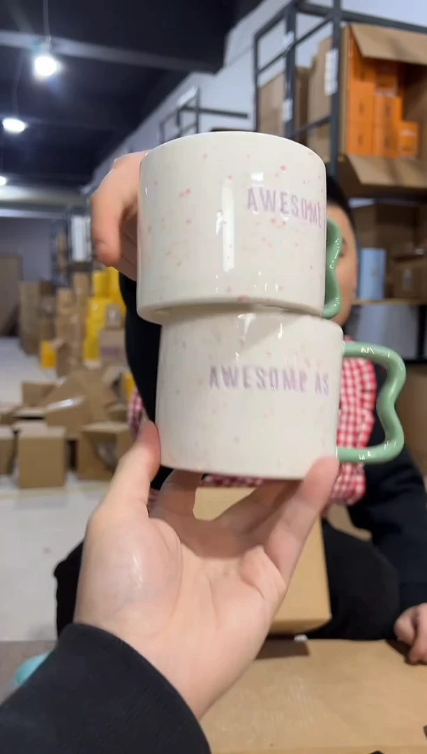 【闪购商品】杯白色祝福咖啡杯2件套
