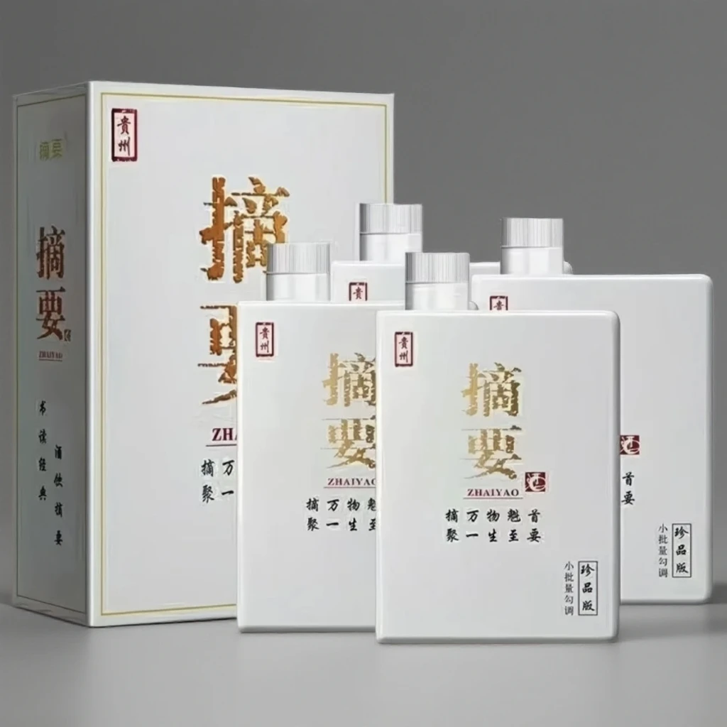 摘要 酒贵州摘要珍品版酱香型白酒53度500ml适合送礼宴请53度