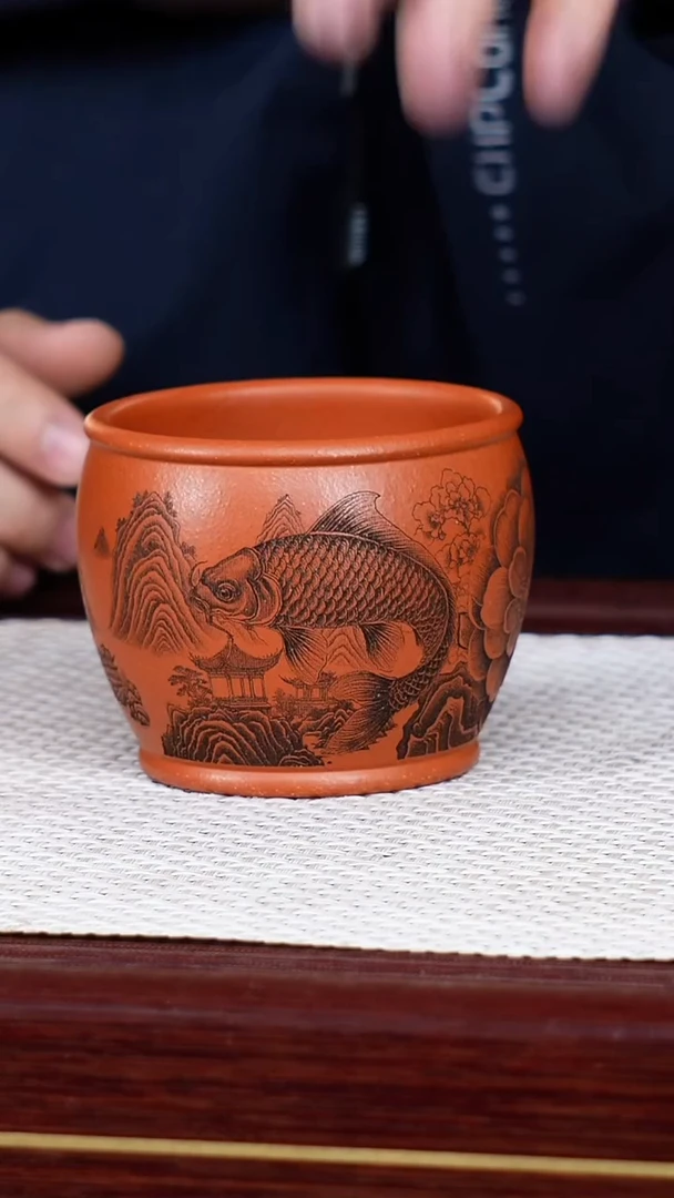 茶杯紫砂宜兴原矿紫砂 全手工制作