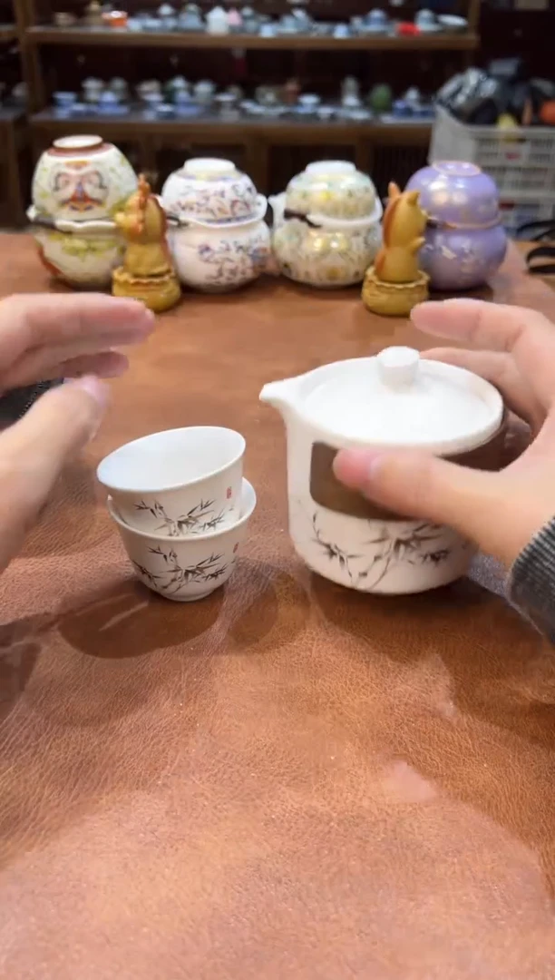 真的很便宜会开片的旅行茶具